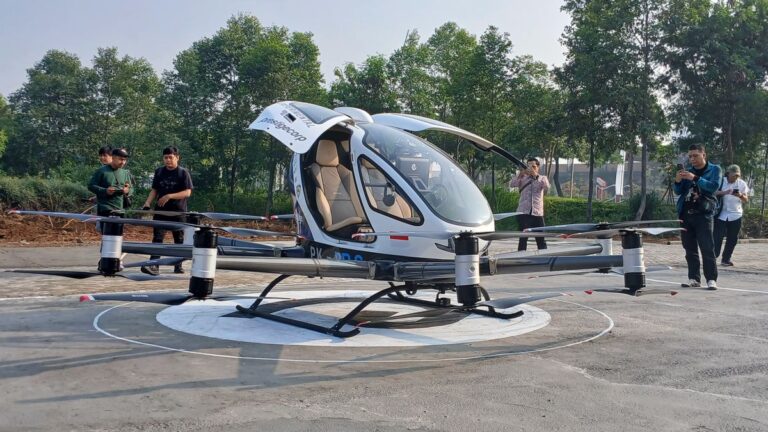 EHang 216 flying taxi Test Flight in Indonesia