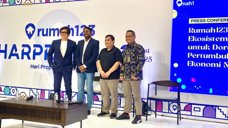 Industry leaders at Harpropnas Fest 2025 press conference highlighting Indonesia property industry growth and collaboration.