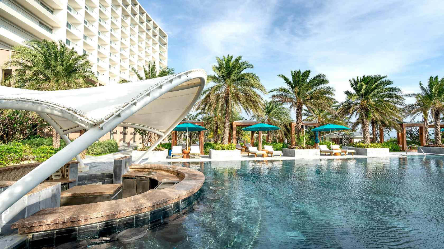 A luxury hotel in bali with swimming pool