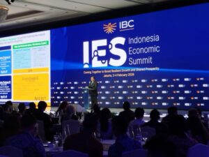 Airlangga Hartarto speaking at IES 2026